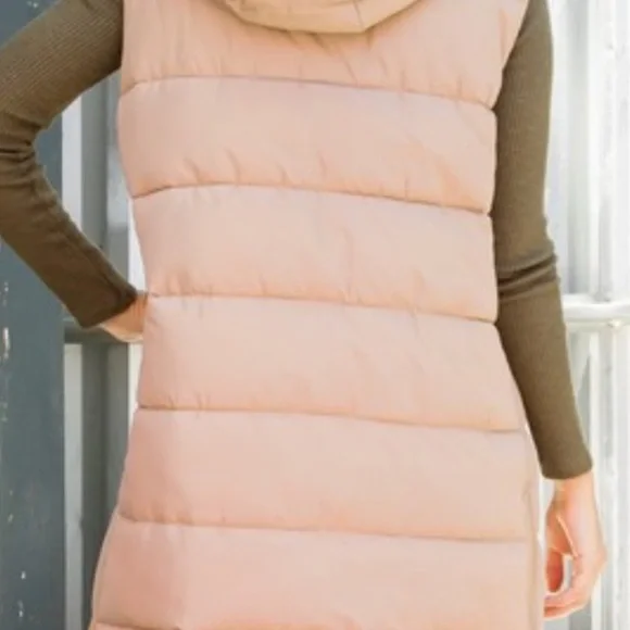 Long Puffer Vest (Large) - Picture 5 of 11